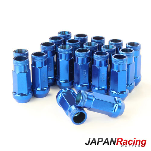 Japan Racing Lug Nuts Schmiedestahl Lang Blau - M12x1.5 20 Stck